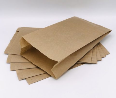 Пакет бумажный КРАФТ 100*50*200мм, Кремовый