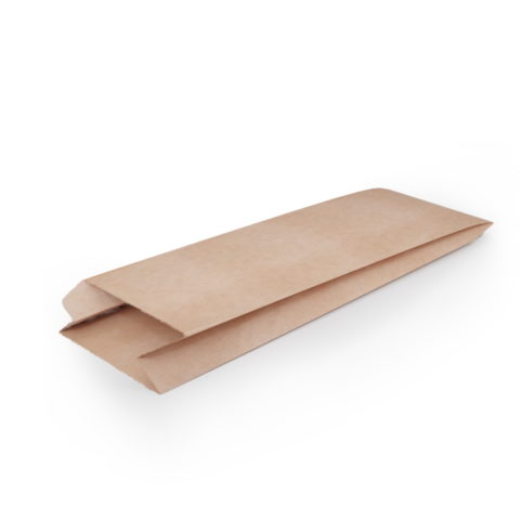 Бумажный пакет с плоским дном 100*60*300 мм Крафт