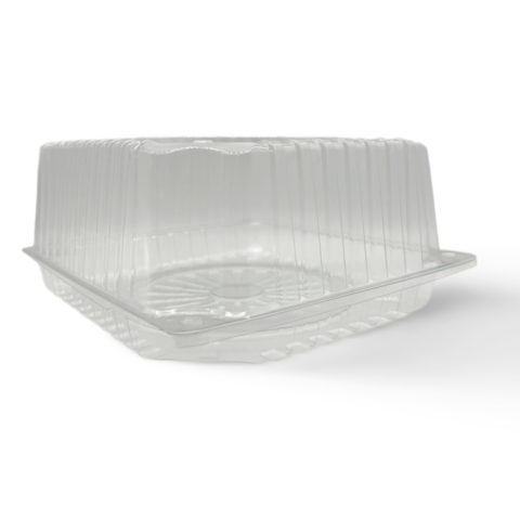 Контейнер пластиковый с откидной крышкой для торта К115,  250*240*115мм, PET