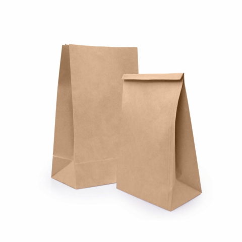 Крафт пакет с прямоугольным дном 240*140*400 мм 70 г/м2 бурый ф.400/1