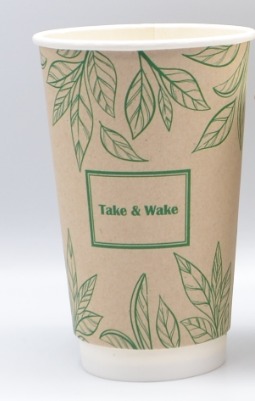 Стакан бумажный двухслойный 400 мл, Take&Wake