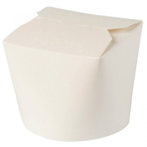 Упаковка для лапши бумажная круглая 650 мл 130*130 мм белый