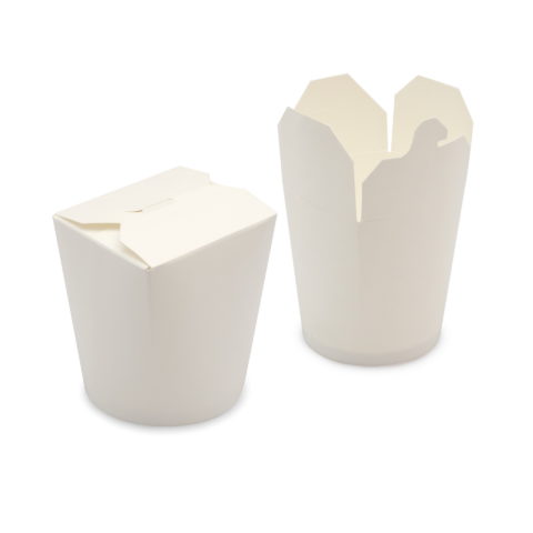 Упаковка для лапши бумажная круглая 750 мл 145*145 мм Белый