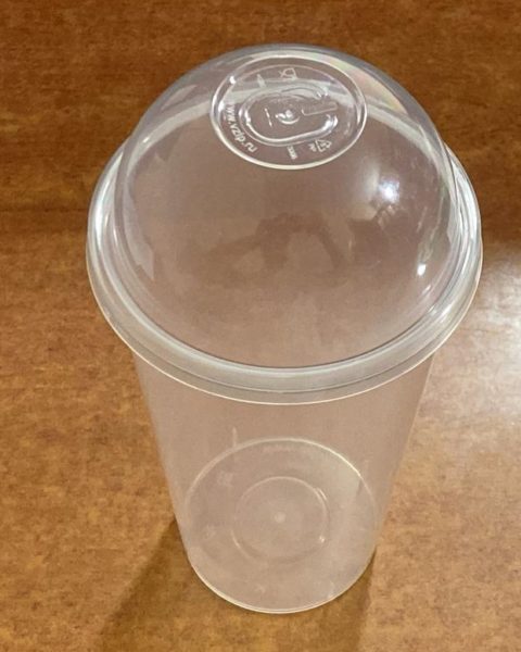 Стакан «Bubble Cup» глянцевый 375мл, с купольной крышкой