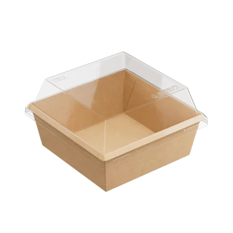 Контейнер одноразовый OneClick bottom 250/b + Крышка прозрачная OneClick Lid 250/20